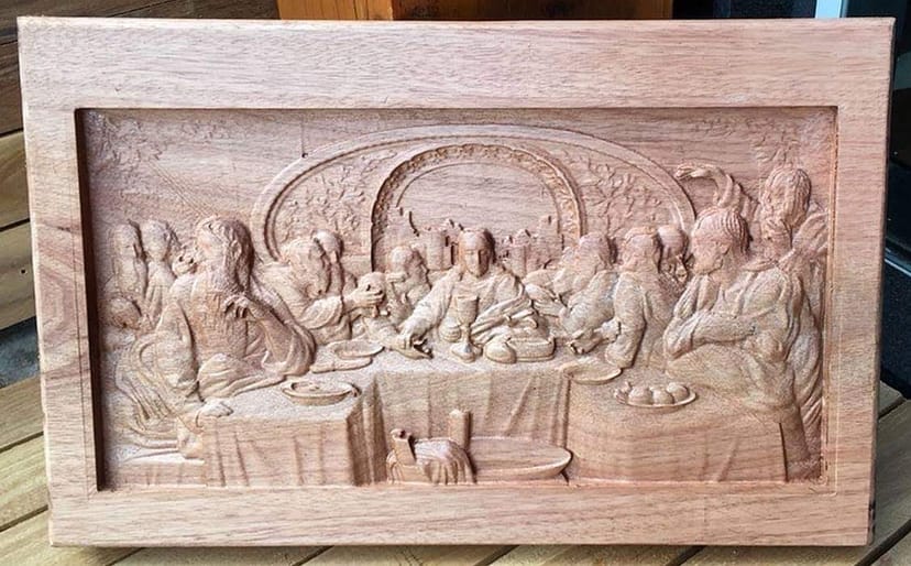 Santa Ceia — Entalhe em Alto Relevo